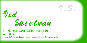 vid spielman business card